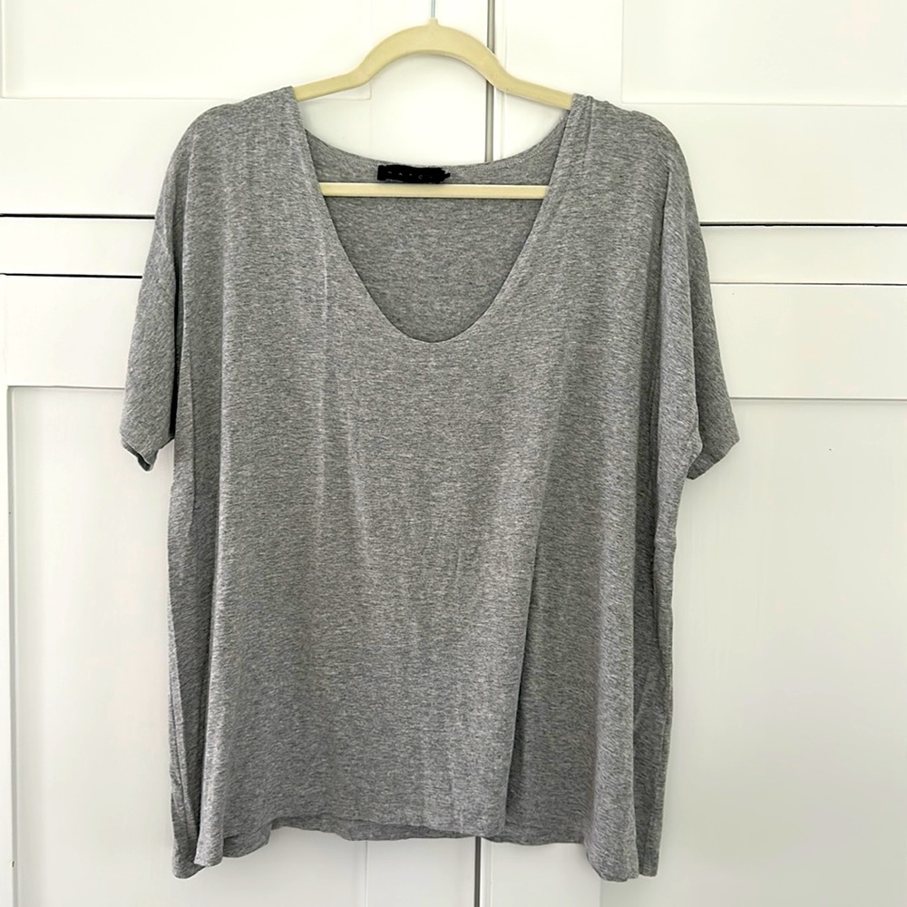 Hatch Gray Short Sleeve V-Neck Tee